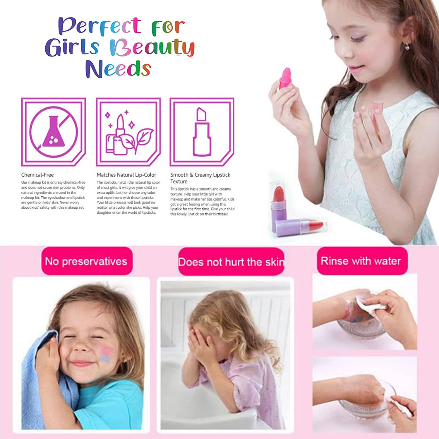 Hot Focus Sweet Beauty Sweets Cosmetic Set SW Washable Non Toxic Makeup Set