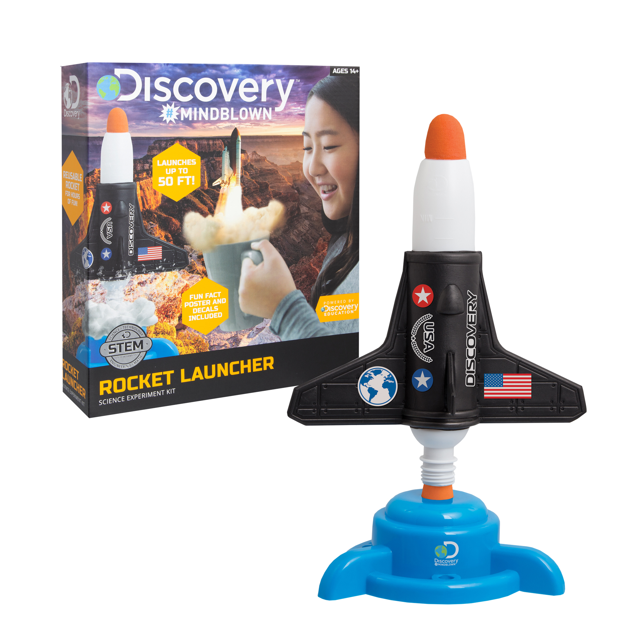 Discovery Mindblown Toy Rocket Launcher Science Experiment